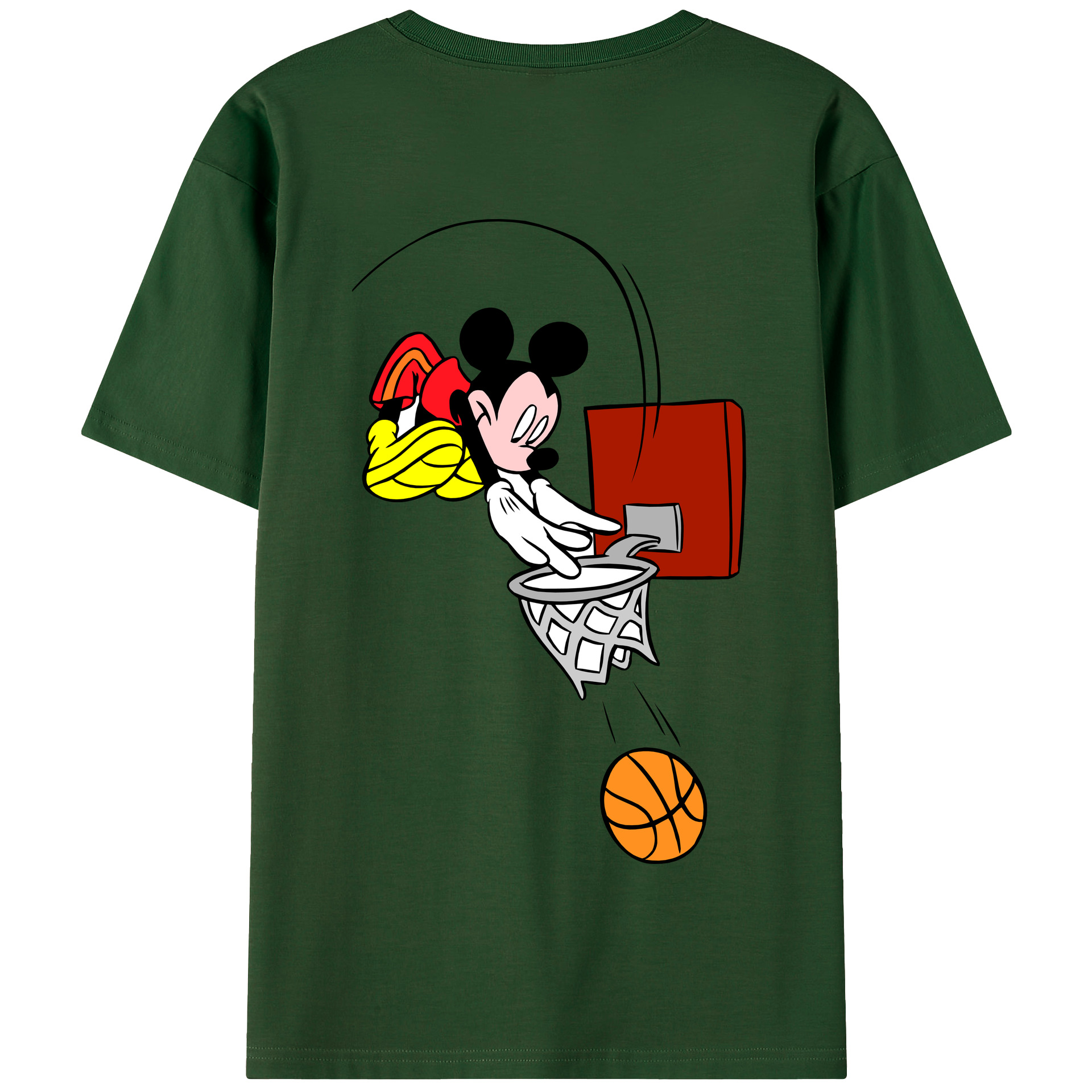 （画像用） ミッキーマウス Mickey Mouse 綿100％半袖Tシャツ（背面プリント）